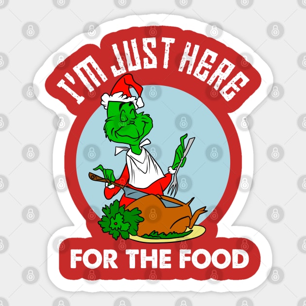 I'm just here for the food Sticker by OniSide
